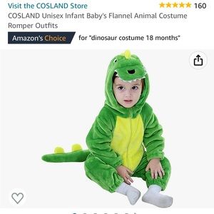 COSLAND Unisex Infant Baby's Flannel Animal Costume Romper Outfits